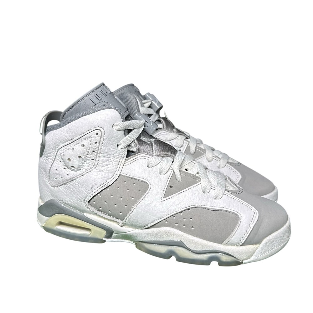 Nike Air Jordan 6 Retro Cool Grey 384665-100 Gradeschool Kids Size 4Y Sneaker